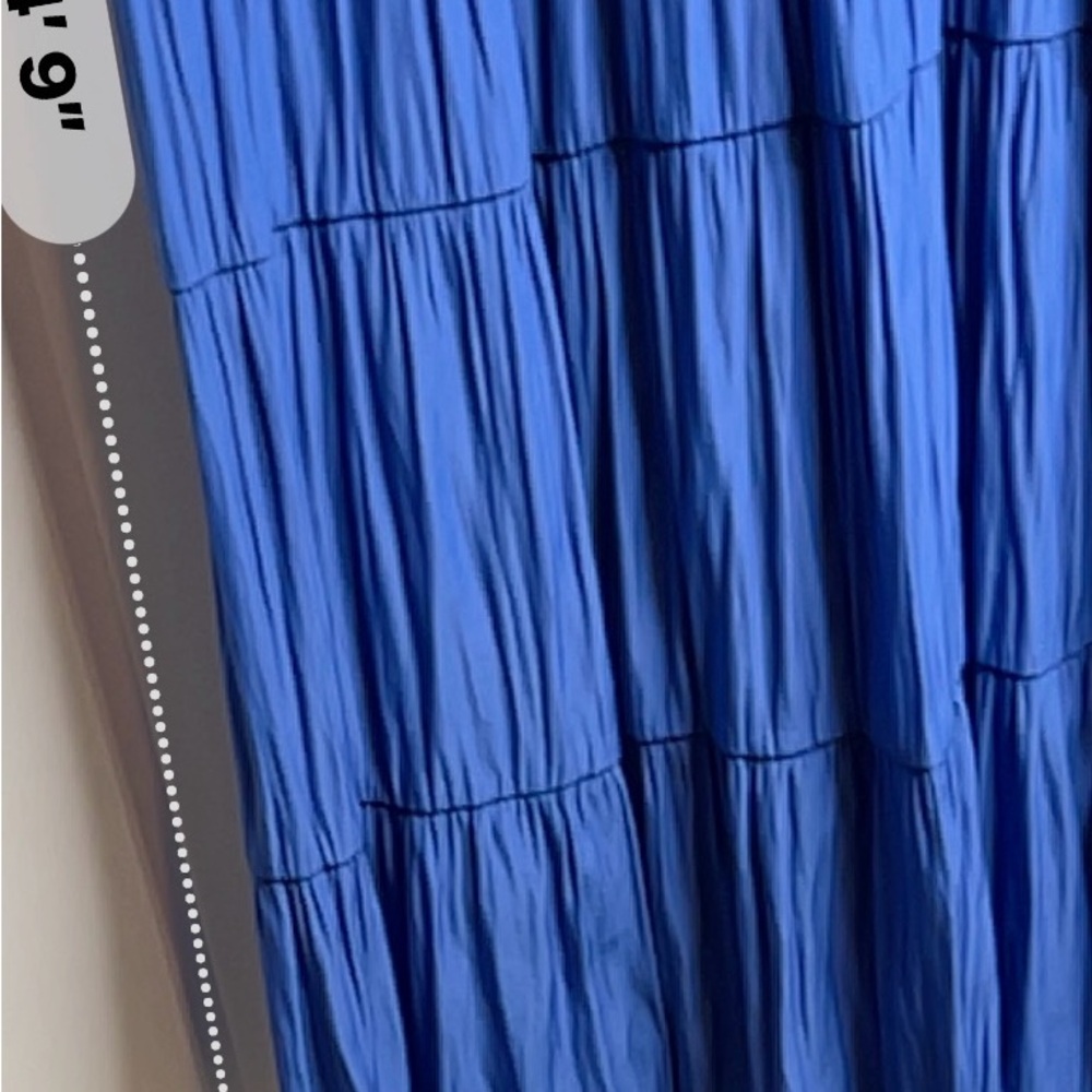 Chico’s Women’s Size 3/XL Short Sleeve Midi Dress V Neck Defined Waist Blue 6491 - Picture 3 of 10